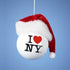 I Love New York NY Ball with Santa Hat Christmas Ornament...