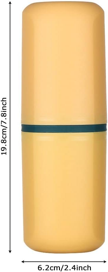 Double Mouthwash Cup Travel Wash Toothbrush Cup Daily Gadgets Container Toothpaste Comb Storage Box Holder Bathroom Accessorie(7.8inch,Light Blue)...