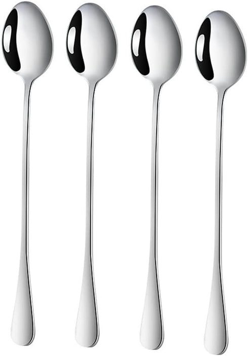 Long Handle Spoons,7.6-inch Ice Tea Spoon, Coffee Stirrers,Ice Cream Spoon, AXIAOLU Premium Stainless Steel Coffee Spoons, Cocktail Stirring Spoon...