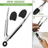 Small Serving Tongs with Silicone Tips 7 Inch Mini Stainless Steel Food Tongs, Set of 3 (Black)...