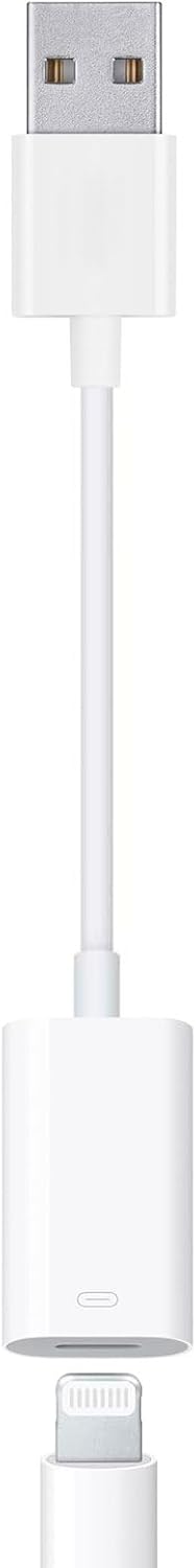 USB Male to Lightning Female Audio Adapter Cable,Type A to Lightning Dongle Converter Support Volume Control Mic Compatible with MacBook Computer ...