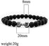Traintough Dumbbell Bracelet for Men Cool Volcanic Rock Anxiety Bead Bracelet Adjustable Fitness Yoga Barbell Bracelet Jewelry Gifts for Men Women...