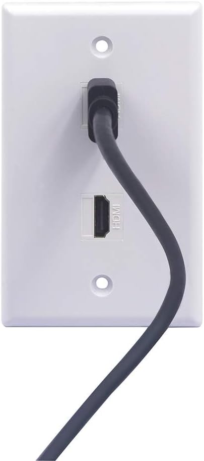 VCE 4K HDMI Keystone Jack 6-Pack, HDMI Female to Female Adapter HDMI Coupler Snap-in for Keystone Wall Plate, White...