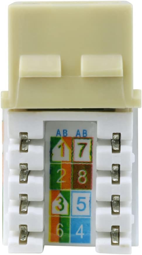 Cat5e Keystone Jack Insert, Ivory...