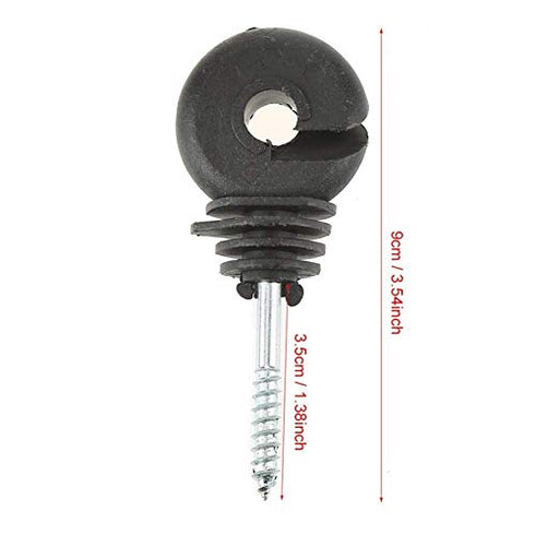 20Pcs Electric Fence Insulator Screw-in Insulator Fence Ring Post Wood Post Insulator with Insulator Socket Tool (20)...