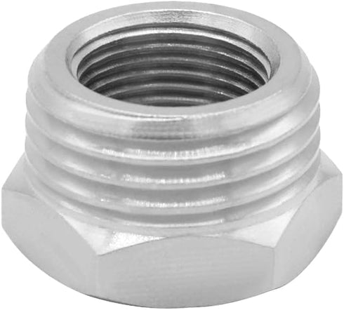 Joywayus 2PCS 1/2 G Male to 3/8 Compression Female Thread Bushing Pipe Fitting, Nickel Plated Brass Reducer Faucet Connector Water Hose Adapter, S...