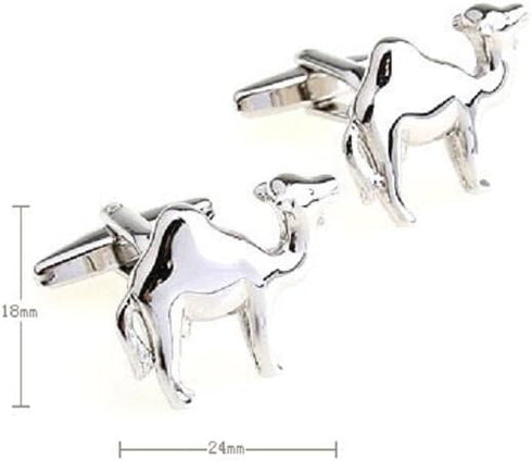 Camel One 1 Hump Pair Cufflinks in a Presentation Gift Box & Polishing Cloth...