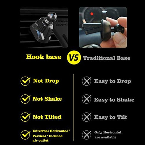 Car Air Vent Clip for Diameter 0.67inch ?17mm? Joint Ball Cell Phone Holder for Car & Wireless Car Charger......