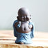 Kingzhuo Ceramic Tiny Cute Buddha Statue Monk Figurine Creative Baby Crafts Dolls Ornaments Gift Classic Delicate Ceramic Arts and Crafts Tea Acce...
