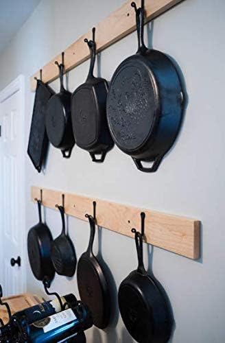 Claimed Corner - Cast Iron Wall Mounted Coat Towel Hat Scarf Bag Hook - 5 Pack (Multi Purpose (Black))...