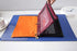 Binder Fabric Pencil Pouch 3-Ring Binder Pencil Case Bag with Zipper 4 Pack (Orange)...