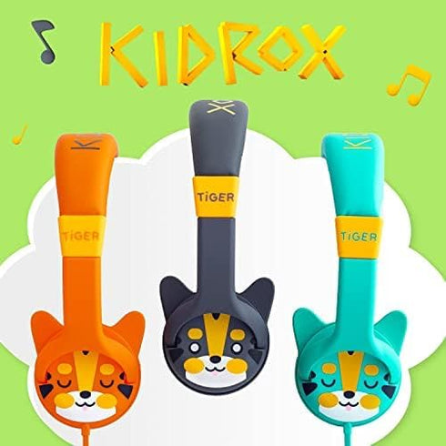 Kidrox Toddler Headphones for 1 + Year Old — Baby Headphones for Toddlers 1-3, Infant Headphones for Girls & Boys, Wired Kids Headphones for Airpl...