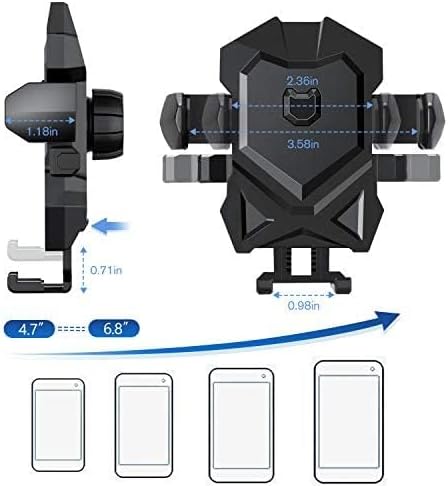 Manords Car Phone Mount Holder for Dashboard Windshield Compatible with All iPhone & Android Cell Phones, Black...