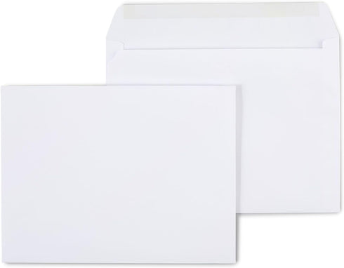 473009 Side-Opening Booklet Envelopes, 9x12, White,100/BX...