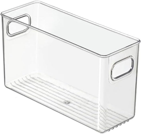 Refrigerator Organizer, Food Pantry Storage and Storage Box with Hollow Out Handles, Clear Plastic Storage Cabinet, BPA Free, Multi-Size Storage S...