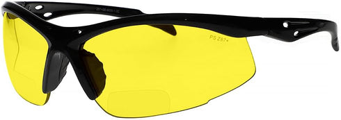 Bifocal Safety Glasses - Safety Glasses with Readers for Healthcare, Woodworkers, Motorcyclists, Workshop - Ansi Z87+ - Polycarbonate Lenses - (Ye...