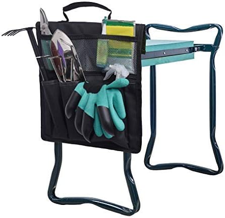 Garden Kneeler Tools Bag Garden Stool Storage Bag Gardening Kneeling Chair Bag Oxford Cloth Storage Bag with Handle for Garden Kneeler Seat (BLACK...