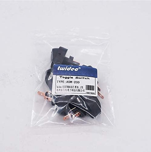 Twidec/5Pcs LED Lighted Rocker Switch Toggle 12V 30A SPST 3 Pin On-Off Blue Round Dot Switch for Car Boat Marine ASW-20D-BU...