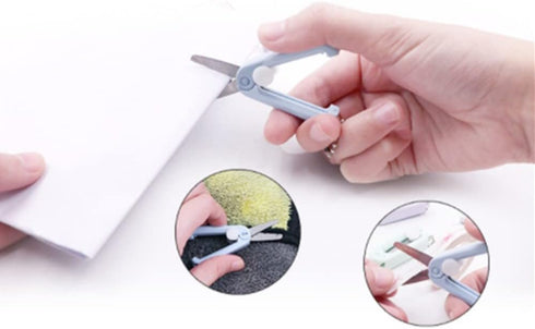 Folding Scissors, 2 Pcs Kids Scissors Portable Scissors Paper Cutting Scissors Safety Scissors for Scrapbooking Art DIY Craft Students Teaching Fa...