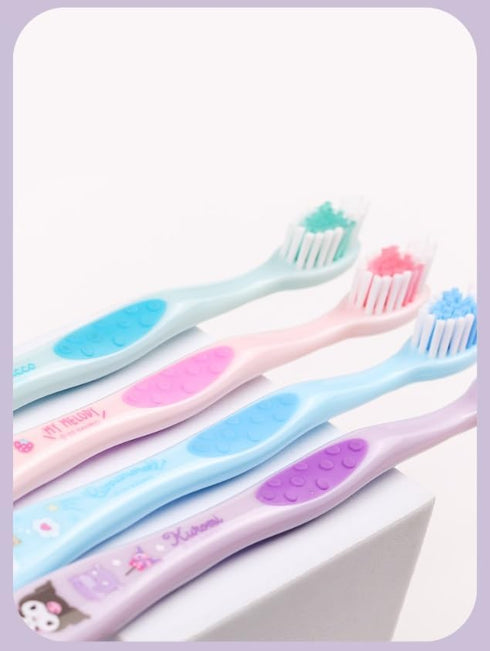 Individually Packaged Cute Toothbrush Set, Compact Head (Sky blue, 3 Count)...
