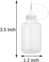 12 Pcs 1 Ounce Needle Tip Glue Bottle 30ml Plastic Dropper Bottles for Small Gluing Projects, Paper Quilling DIY Craft, Acrylic Painting, White Li...