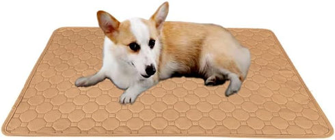 Ovale Waterproof Dog Cover, Dog Mat, Fast Absorption, Reusable, Non-Slip, for Small Puppy Dogs( 20” x 14”, Beige)...