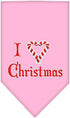 Mirage Pet Products Heart Christmas Screen Print Bandana for Pets, Small, Bright Pink...