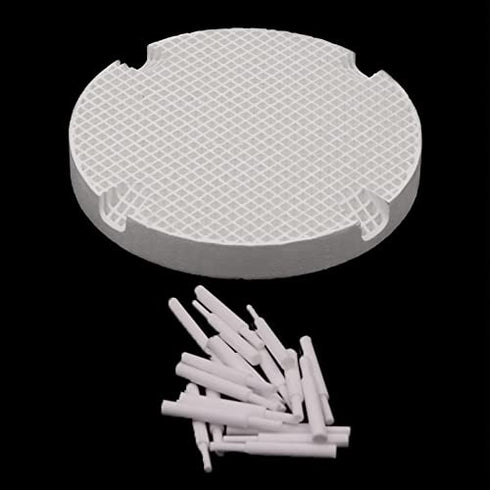 2pcs Dental Lab Honeycomb Firing Trays Circle Plate Hold Rack & 20pcs Zirconia Ceramic Pins for Sintering Dental Lab Material...