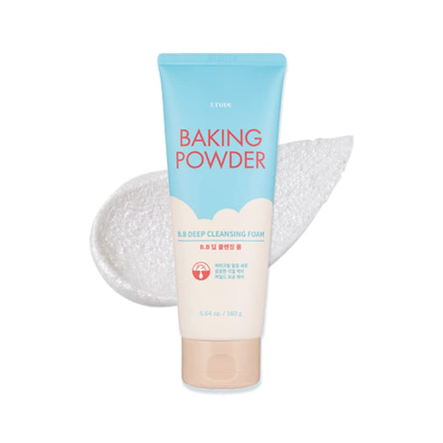 ETUDE Baking Powder B.B Deep Cleansing Foam, 5.4 fl.oz.(160ml) (21AD) | Perfect Cleansing and Peeling, Removes Pore Waste and Dead Skin Cells...