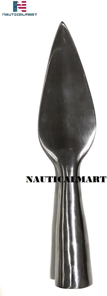 NauticalMart Reproduction Roman Or Medieval Steel Spearpoint 8" Long Hand Forged Viking Saga Iron Lozenge Spear Head...