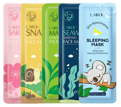 Avocado Lip Balm Care Natural Plan Anti Cracking 5 Moisturizing Snail Matcha Sakura Seaweed Sleeping Face Mask Skincare...