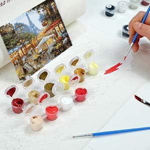 Newsight Paint by Numbers for Adults & Kids & Beginners DIY Acrylic Painting Gift Kits Drawing Paintwork with Paintbrushes(16 * 20 inch Street Und...