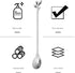 10 Pack Stainless Steel Leaf Teaspoons, Stirring, Mixing, Stir Spoons Ice Cream Spoon 6.5 inch Silver...
