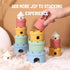 Silicone Stacking Castle Toy, Soft Teether Toy, Montessori Educational Toy for Babies and Toddlers, 6+ Months, BPA Free, 5 Piece Set...