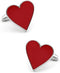 Wedding Cuff Links Romantic Red Heart Design Quality Brass Material Valentine Gift with Gift Box...