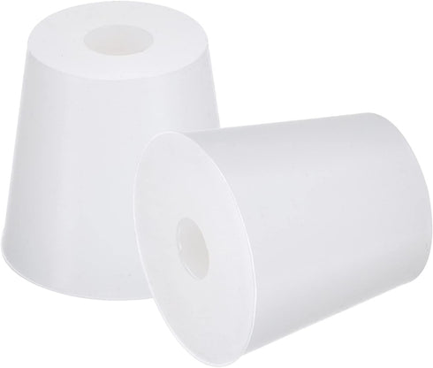 MECCANIXITY Silicone Rubber Tapered Plug 22mm to 29mm with Hole White for Powder Coating, Painting, Anodizing, Plating, Sandblasting, Laboratory U...