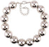 Metal Big Bead Ball Pendant Women Necklace Copper Metal Chunky Statement Round Choker Jewellery...