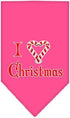Mirage Pet Products Heart Christmas Screen Print Bandana for Pets, Small, Bright Pink...