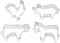 NCS Farm Animals Cookie Cutter Set - Pig 3.75", Rooster 4", Cow 3.75", Horse 4" - 4 Piece - Tinplated Steel...