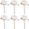 Baby Toy 1 Set of 8 Pcs DIY Rattle Drum Rattle Wooden Unfinished Painting Shaking Drum Toy (6 Pcs Rattle- drum 1Pc 4 Color Pigment 1Pc Painting Br...
