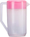 Housoutil 1PC Plastic Large Water Pitcher with Lid, 4L/ 140oz Carafes Mix Drinks Water Jug, Plastic Straining Pitcher Round Lid for Hot/Cold Lemon...