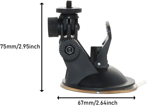 2 Pack Dash Cam Suction Cup Mount with 1/4 Screw Thread Windshield Camera Holder Stand for Car Dashcam GPS Driving DVR Action Camcorder Phone Brac...
