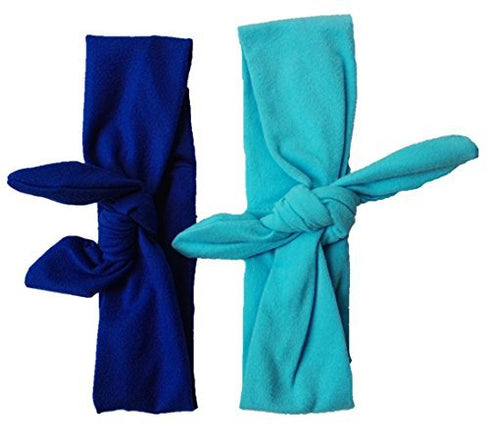 QandSweet Baby Girl Headbands with Polygonal Flower Inlay Rhinestone for Photography (8 Pack Solid Bunny Ears)...