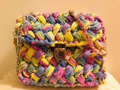 Colorful DIY T-Shirt Yarn Bulky Fabric Yarn Spaghetti Yarn Craft Material DIY Crochet Yarn Chunky Knit Rug Basket Pet Bed Yarn 180g......