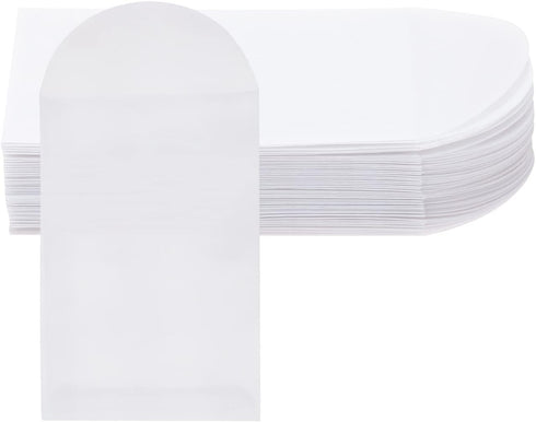 50pcs White Translucent Paper Envelope Bag Mini Butter Paper Pouches Clear Glassine Gift Small Bag for Jewelry Ring Tag Photo Necklace Stud Earrin...