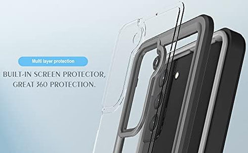 Waterproof Case for Samsung S21,Dustproof Shockproof IP68 Waterproof Case with Screen Protector,Full Body Protective Cover for Samsung Galaxy S21 ...
