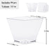 50 Pack 3.5 Oz Plastic Mini Dessert Cups,Square Clear Parfait Cups for Chocolate Desserts, Appetizers,Dessert Samplers,Dessert Shot Glasses & More...