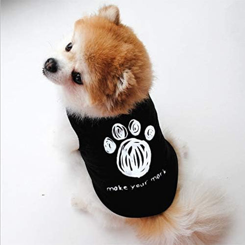 6 Packs Dog Clothes for Small Medium Dog Boy Summer Shirt for Chihuahua Yorkies Male Pet Outfits Cat Clothing Black Vest Apparel...