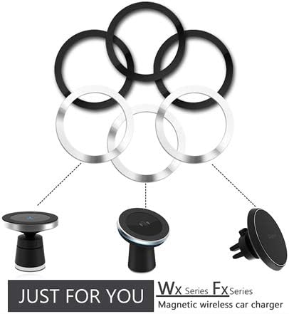 WYNK Universal Metal Rings Compatible for Apple Magsafe Charger/Wallet/Battery Pack, Compatible with iPhone 16/15/14/13/12 Series(Mini/Plus/Pro/Pr...