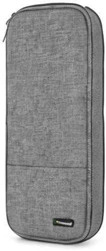 Teamoy Knitting Needles Case (Up to 14''), Travel Organizer Storage Bag for Knitting Needles, Tunisian Crochet Hooks and Accessories, Gray...